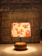 Multicolor Cotton Shade with Wood Lamp Base (YM)